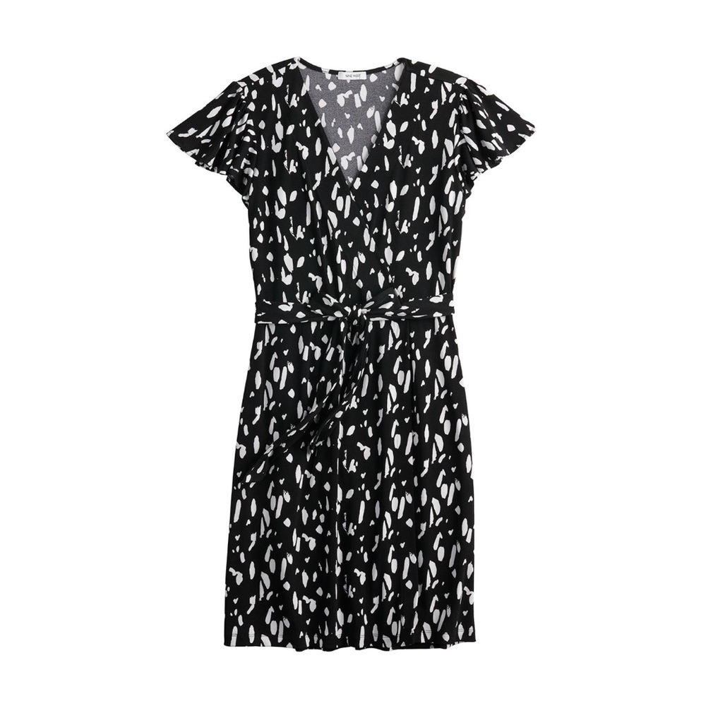 Nine West Black and White Midi Dress